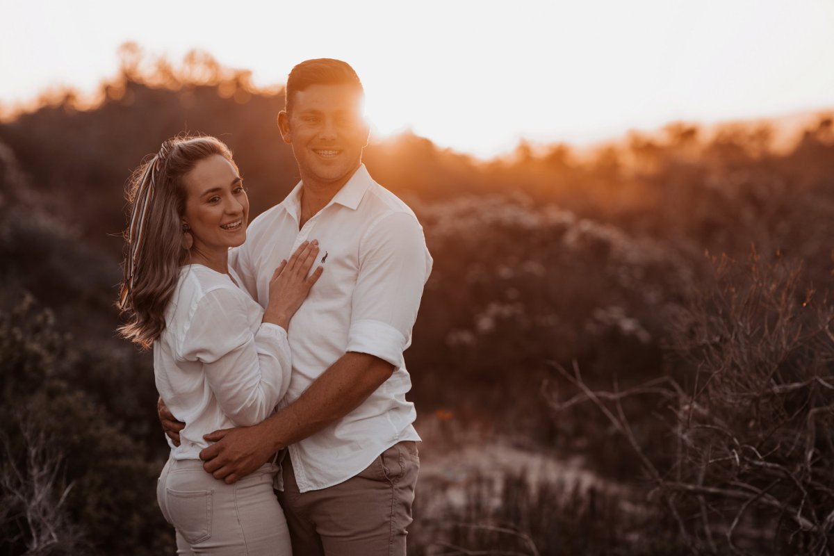 Carlo & Louise se strand verlowing fotosessie