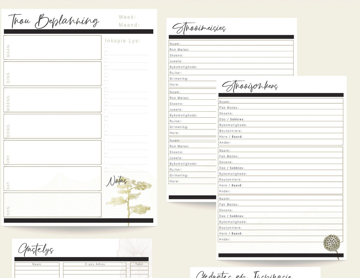Gratis Trou Beplanning Hulp Lys