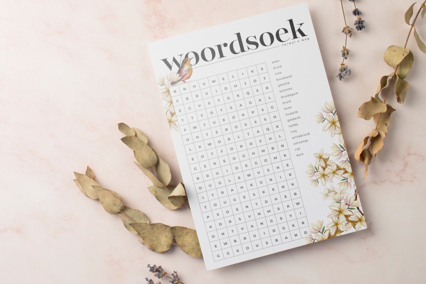 Gratis Woord Speletjie vir julle Troue